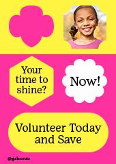Your time to shine? Now! Volunteer Today and Save. Your time to shine? Now! Volunteer Today and Save.